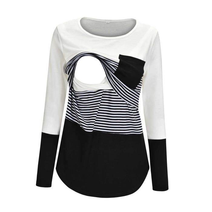 T-shirt De Maternité Noppies - Manches Longues - Taille XXL - Couleur Bleue - Neuf Avec étiquettes