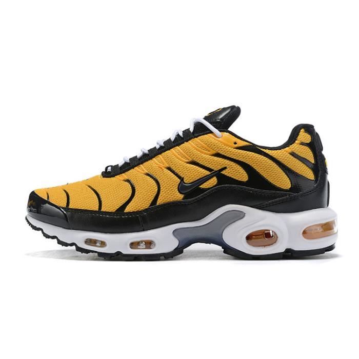 Basket NIKE AIR MAX TN txt Plus Chaussures de Entraînement Sport Homme Noir  et jaune Noir et jaune - Cdiscount Chaussures