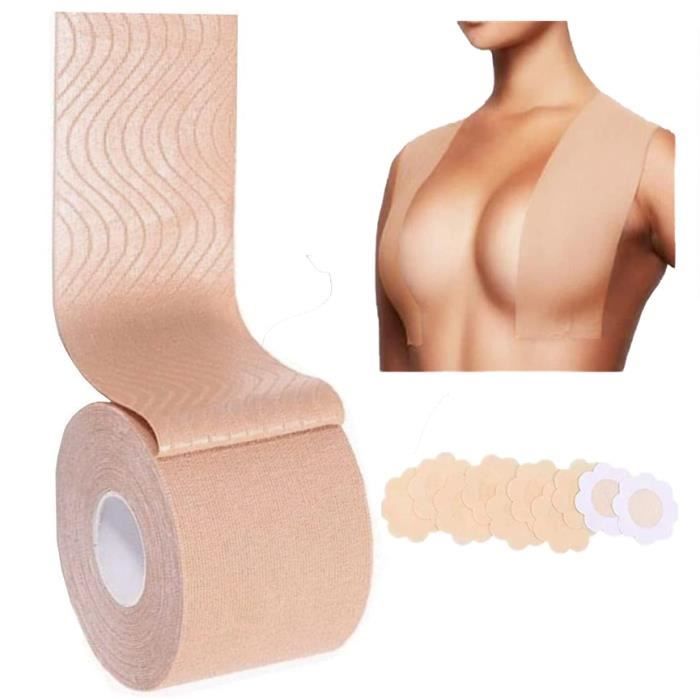Laneso Remonte Sein Auto-Adhesif Boob Tape Soutien Gorge 2 Cache Tetons Femme Invisible 10 Fashion Clothing Body Tape Pour Bonnet A-E