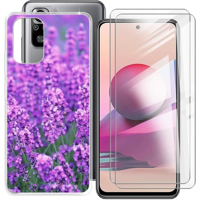 Coque Silicone Transparente + 3 Verres Trempés Pour Xiaomi Redmi Note 10