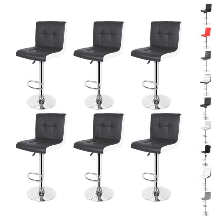 Baroni Home Lot de 2 Tabourets de Bar pivotants avec Dossier et Coussin, Chaise Haute avec Hauteur réglable et Repose-Pieds, Fond Anti-Rayures, Salle à Manger, Bar, Blanc, 2 pièces, 39x44x82-104 cm