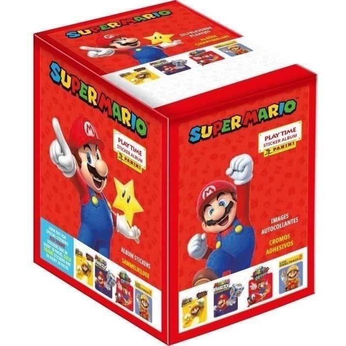 Stickers Super Mario - PANINI - Boite de 50 pochettes - Luigi, Yoshi, Peach, Waluigi, Bowser, Bowser