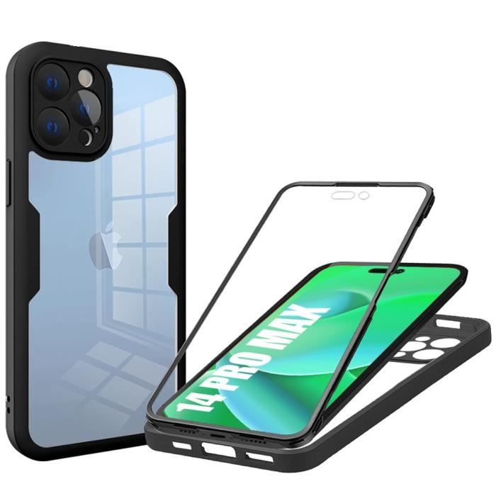Coque 360 TPU Transparente Pour IPhone 14 Pro 13 Pro Max 12 11 XR – Neuf Avec Support Inclinable | Protection Complète Téléphone