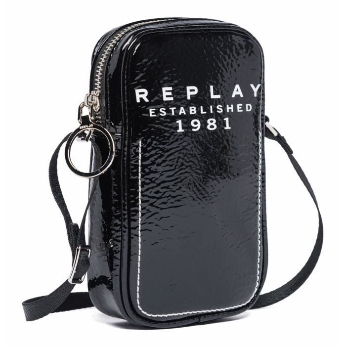 Sac Ceinture (waist Bag) Replay Noir - Neuf Avec étiquettes, Réglable, 100% Polyuréthane