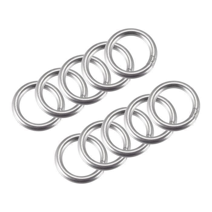 Anneau Soudé Inox 304 Sourcing Map - Ø100mm X 5mm - Lot De 2 - Pour Suspension
