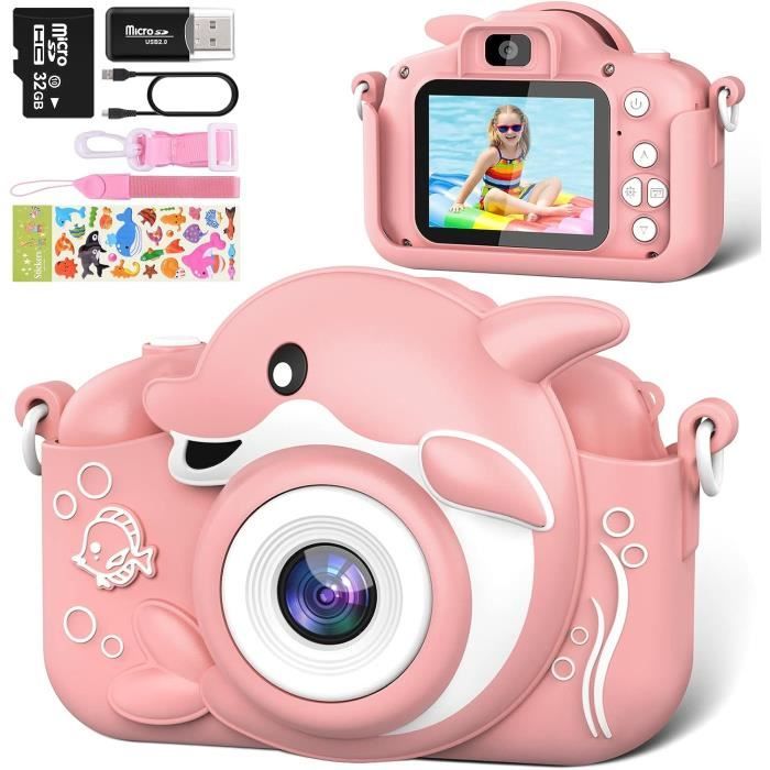 Appareil Photo Enfant 48MP + Vidéo 1080p – 2,0 Pouces, Coque Silicone, Carte 32Go, Jeux Et Filtres Inclus – Cadeau 3-10 Ans