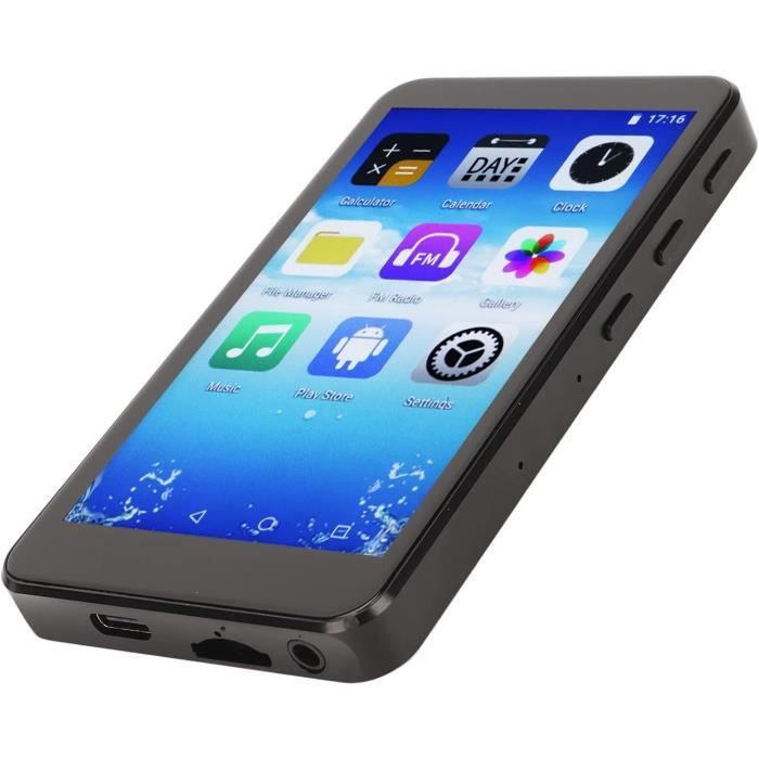 Lecteur MP4 16Go Android 8.1 Avec Bluetooth WiFi - Écran Tactile 4" Pour Enfants, Spotify YouTube YT Kids, Haut-parleurs Intégrés