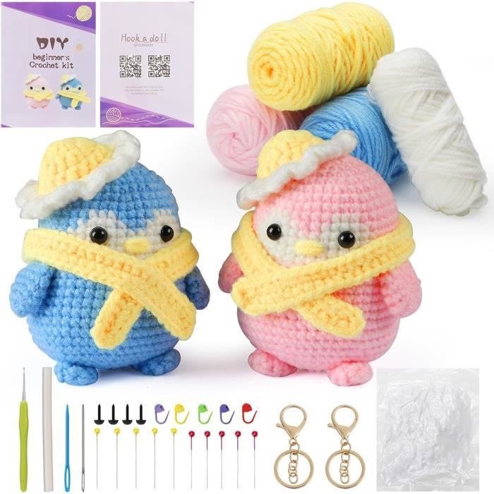 Kit De Crochet Pour Débutants - 4 Pièces, Tricot Animal, DIY Complet - PeJLu