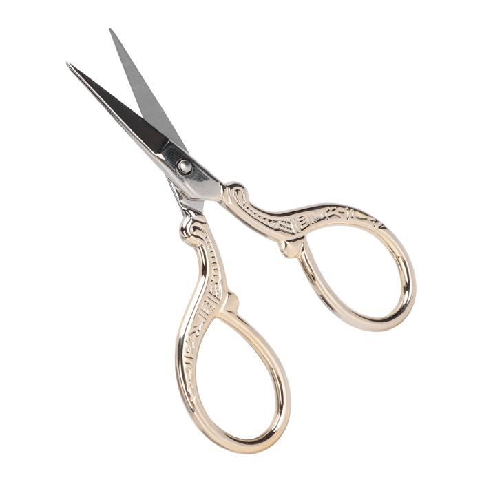 Lot De 2 Ciseaux à Broder Ouligay - Acier Inoxydable Vintage, Longueur 12,5 Cm - Avec étuis De Protection