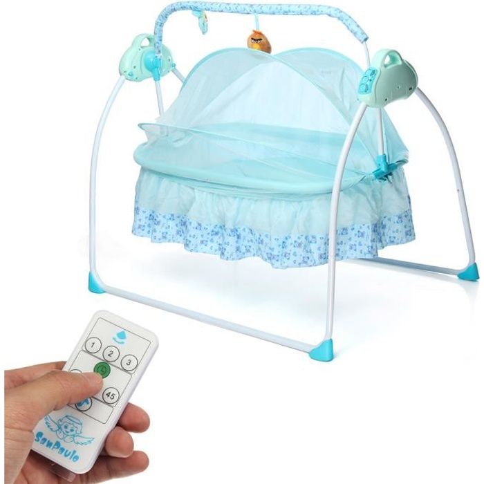 Berceau Bébé Balançoire Electrique Balancelle Lit Automatique Moustiquaire  Trois Modes Pour Bébé 0 à 18 Mois BLEU - Cdiscount Puériculture & Eveil bébé