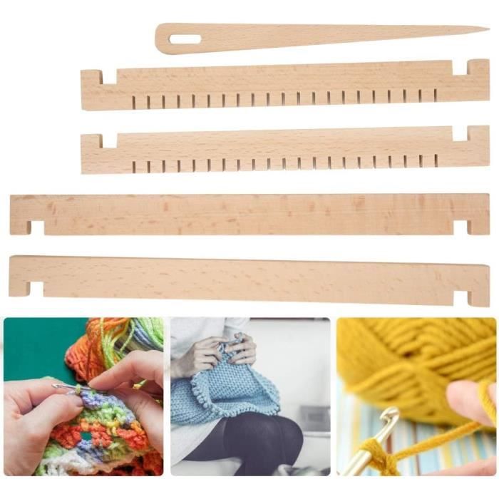 MXTIMWAN Métier à Tisser En Bois Pour Enfants - Kit Complet 12 Couleurs + Accessoires - Activité Manuelle Créative