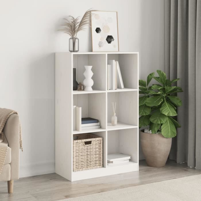 vidaXL Bibliothèque blanc 70x33x110 cm bois massif de pin 836142