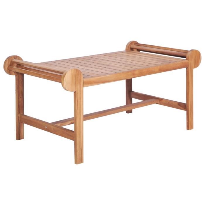 vidaXL Table basse Teck solide - vue 2