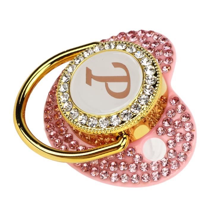 JNG Sucette Bébé Dorée Recouverte De Conception Incurvée Sucette En