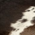 HAO Tapis en peau de vache véritable Noir 150 x 170 cm-1