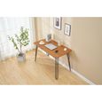 Table de bureau ou de cuisine salle à manger en bois - OHMG - Rectangulaire - Blanc - 110 cm x 60 cm x 75 cm-1