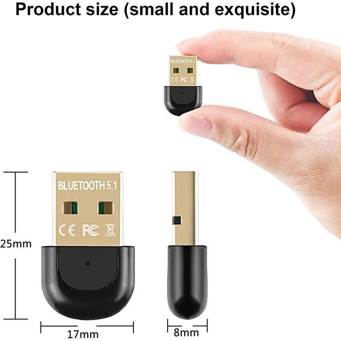 Adaptateur Bluetooth 5.1, clé Bluetooth Bluetooth USB Dongle avec