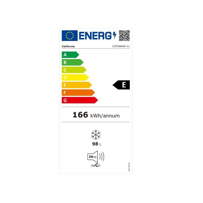 CALIFORNIA congélateur armoire table top 98l blanc Achat / Vente