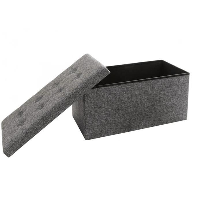 IZTOSS Banc Avec Espace De Rangement, Siège, Coffre De Rangement Repose Pieds Pliable Noir 110 38 38cm