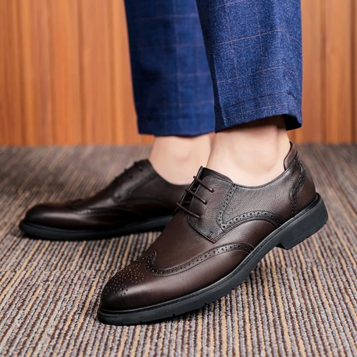 Derbies Homme en Cuir Business Brogues Officiel Doux Respirante