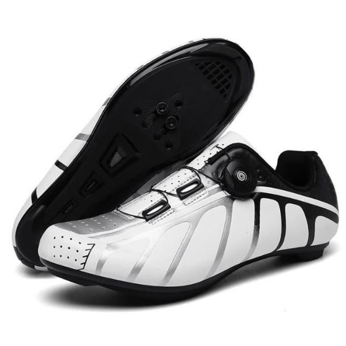 Chaussure velo route de Pas cher Blanc Cdiscount Sport