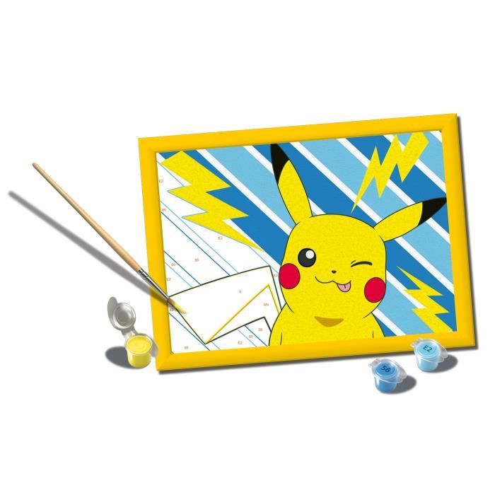 CreArt Kids 18x24cm Pikachu Éclair, Kit de peinture par numéros Numéro ...