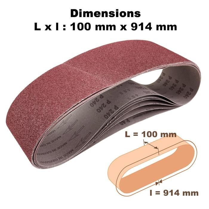 SILVERLINE Bandes Abrasives 100x915mm Grain 80 - Accessoires Brossage & Polissage - Rue Du Commerce