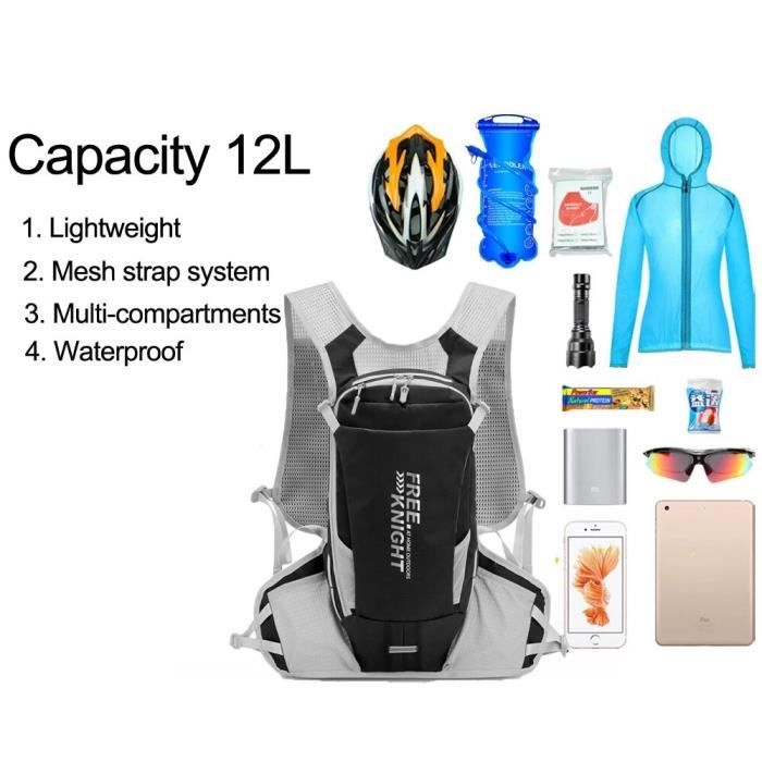 SUNOYA Sac Hydratation 2L – Gilet Trail Ultraléger, Course à Pied, Marathon, Randonnée – Tissu TPU Imperméable