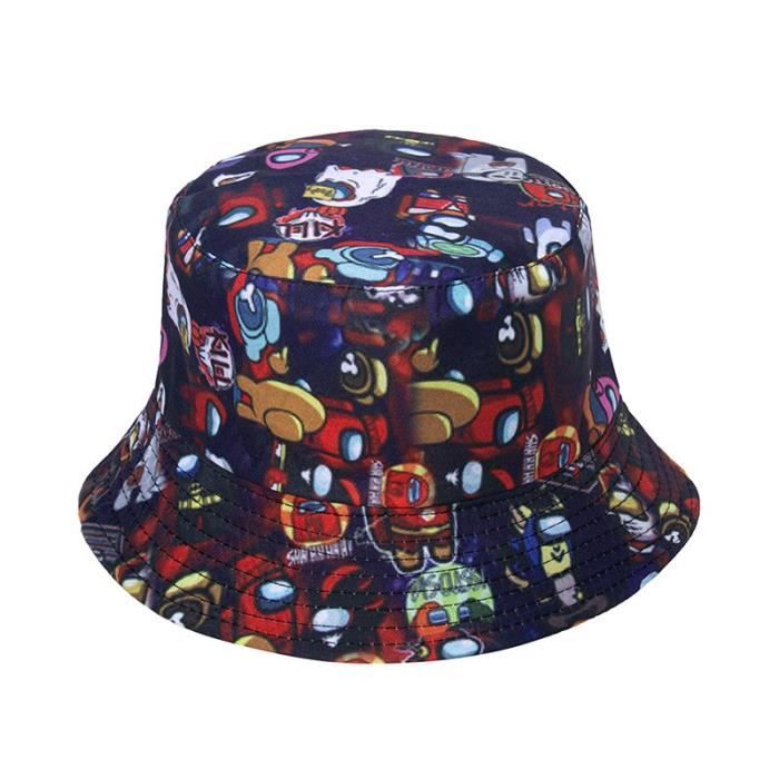 YAMEIZE Mode Summer Bucket Hat Chapeau - Femmes Hommes Adolescents Double Side Pêcheur Mode Chapeau Fisherman Reversible Soleil Extérieur