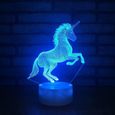 Burst texture base 3d licorne lumière de nuit LED 7 couleurs tactile cadeau de lampe de table-2