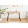 Table de bureau ou de cuisine salle à manger en bois - OHMG - Rectangulaire - Blanc - 110 cm x 60 cm x 75 cm-2