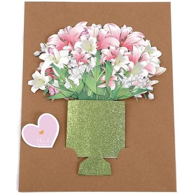 Carte Popup De Fleurs Bouquet De Fleurs De Lys Pour Anniversaire Danniversaire Cartes De Voeux Pour La Journe Des Enseigna Cdiscount Beaux Arts Et Loisirs Creatifs