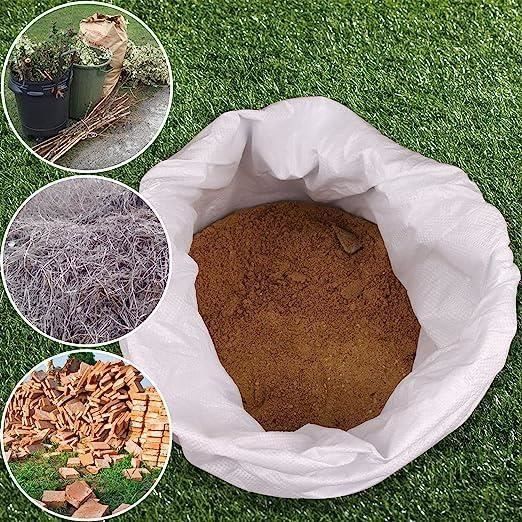 10 Sacs à Gravats Polypropylène Flandria - 55x95 Cm, Résistance 55 Kg, Réutilisables - Pour Chantier, Jardin, Sable, Terre, Déchets Verts - 8