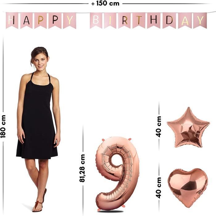 Papillon Decoration Anniversaire Fille Rose80 Pièces Décoration Kit