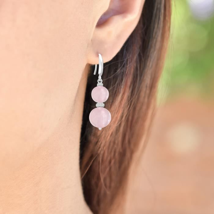 Boucles D'oreilles Pendantes En Argent 925 Rhodié Avec Zirconium - Neuf Avec étiquettes