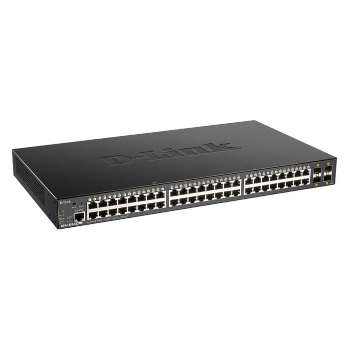 Switch réseau D-Link - DGS-1250-52XMP/E - 48 ports PoE - 4 ports SFP+ ...