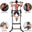 Barre de traction - Chaise Romaine ajustable musculation Pullup - Power Tower Barre de Traction pour Musculation à Domicile-3