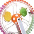 Fdit cloche Jouet de poussette rotatif de chaise de bébé de hochet de bébé coloré tenu dans la main avec la tasse de Sunction-3