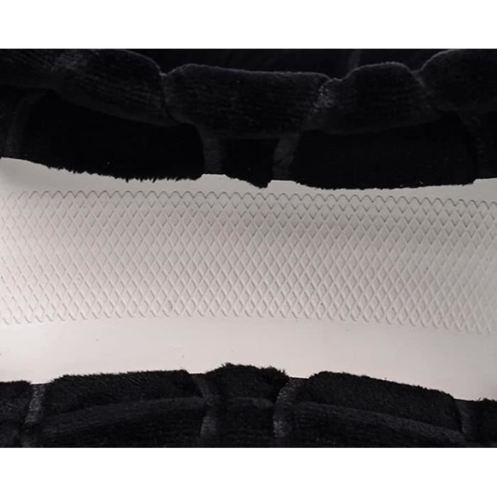 Couvre Volant Hiver antidérapant Housse de Volant en peluche Accessoires  d'intérieur de Voiture 38cm/15 '', Noir+ gris