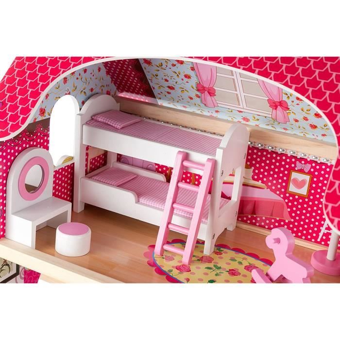 MAISON DE POUPEE. CONSTRUIT EN BOIS. 4 ÉTAGES AVEC TERRASSE. XIXÈME SIÈCLE MAISON DE POUPEE. CONSTRUIT EN BOIS. 4 ÉTAGES AVEC TERRASSE. XIXÈME SIÈCLE