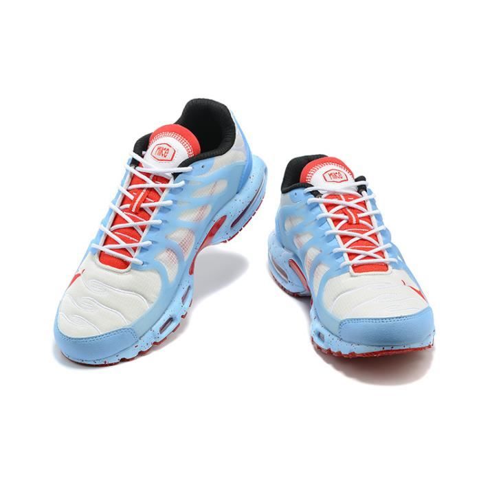 nike air max TN shoes Triple Noir Blanc Hommes Chaussures De Course  Respirant Maille Bleu ruban rouge Chaussures Homme Tn Sport Sneaker  Chaussures