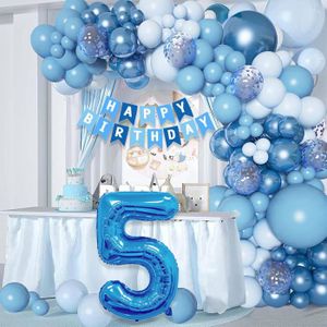 Decoration Anniversaire Garçon 3 Ans, Rouge Bleu Jaune Ballons Kit, Ballons Anniversaire Rouge Bleu Jaune, Bleus Ballon Anniversaires 3 an, Kit d'Arche Ballon Jaunes Rouges Bleus