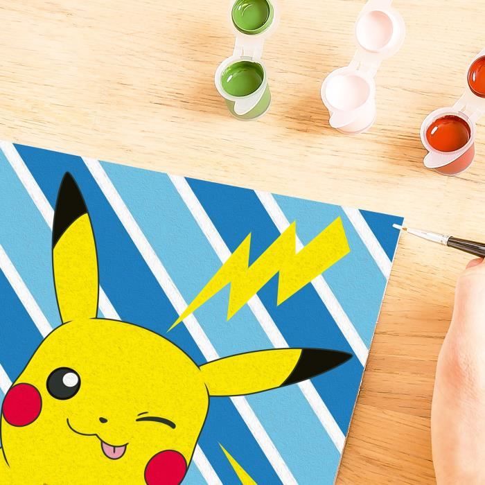 CreArt Kids 18x24cm Pikachu Éclair, Kit de peinture par numéros Numéro ...