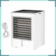 Mini climatiseur USB, refroidisseur d'air portable, unité AC par évaporation à 3 vitesses pour bureau intérieur, chambre à coucher
