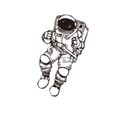 1 pc autocollant mural espace astronaute imprime Art bricolage décalcomanies créatives mignon dessin  STICKERS - LETTRES ADHESIVES-0