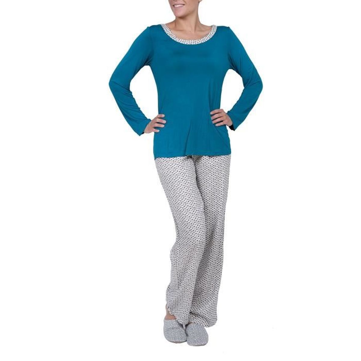 Femme Vêtements Vêtements de nuit Pyjamas Pyjama Synthétique Vivis en coloris Bleu 