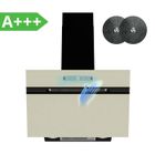 FIREGAS Hotte Aspirante inclinée 60cm-700m³/h-9 Vitesses-BLDC Moteur-Evacuation &Recyclage-Geste + toucher-Gris-Classe A+++