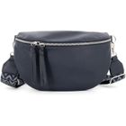 Sac Banane Femme Flora Co Paris - Similicuir Grainé Bleu Marine - Bandoulière Brodée 5cm