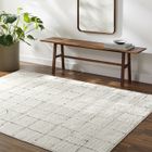 SURYA Tapis de Salon à Poils Courts Doux Scandinave Moderne HOPE 160x213cm Ivoire/Gris