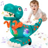 Jouet Musical Bébé Dinosaures, Jouet Bébé Interactif d'apprentissage, Jouet d'Activité et Rampant pour Bébé 12 18 24 Mois + 